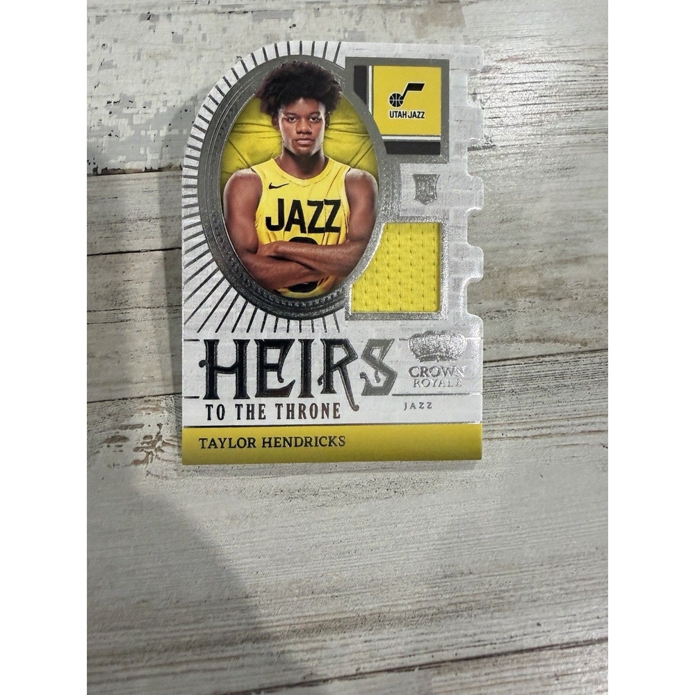 2023-24 Crown Royale Taylor Hendricks Heirs Throne Rookie Jersey RC Jazz